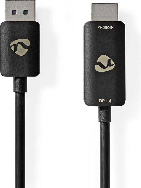 Actual product image Nedis Displayport Adapter | DisplayPort Connector | HDMI™ Connector | 8K@30Hz | Nickel-plated | Straight (1.80 m, DisplayPort)