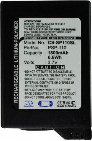Image du produit Sony PSP 1000 - Batterie 3.7v 1800mAh