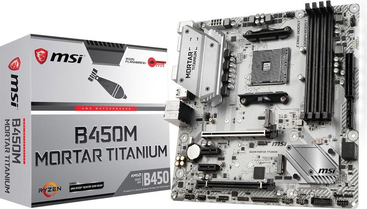 Image du produit MSI B450M Mortar Titanium (AM4, AMD B450, mATX)