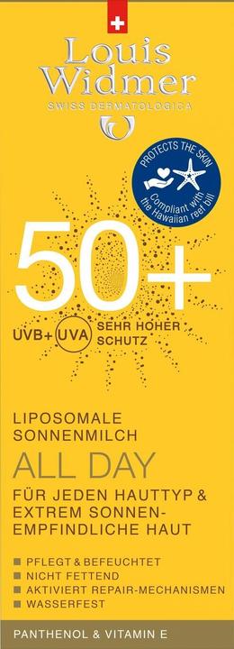 Immagine prodotto Louis Widmer Tubo di protezione solare profumato ALL DAY 50+ (Crema solare, SPF 50+, 100 ml, 135 g)
