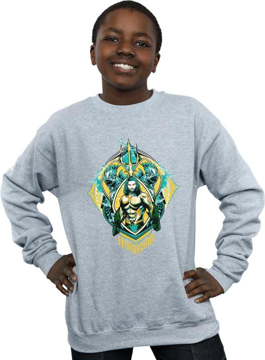 Immagine prodotto Felpa Aquaman The Trench Crest per ragazzi (140, 146)