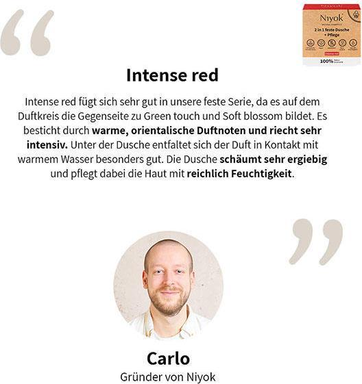 Produktbild Niyok Festes Duschmittel Intense Red 81 g