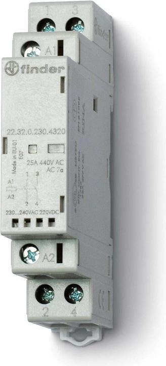 Image du produit Finder Contacteur d'installation 230VAC/DC,2S,LED 22.32.0.230.4320