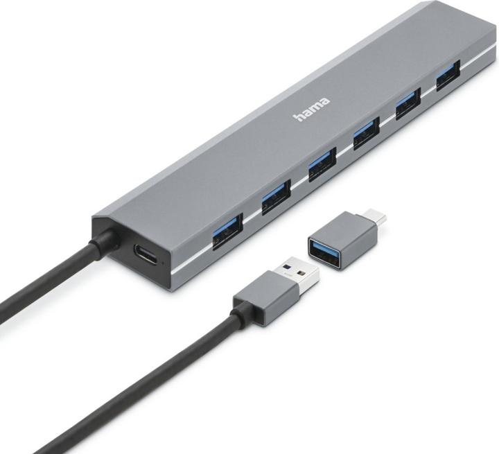 Actual product image Hama 7 Port USB-Hub (USB-C, 7 Ports)
