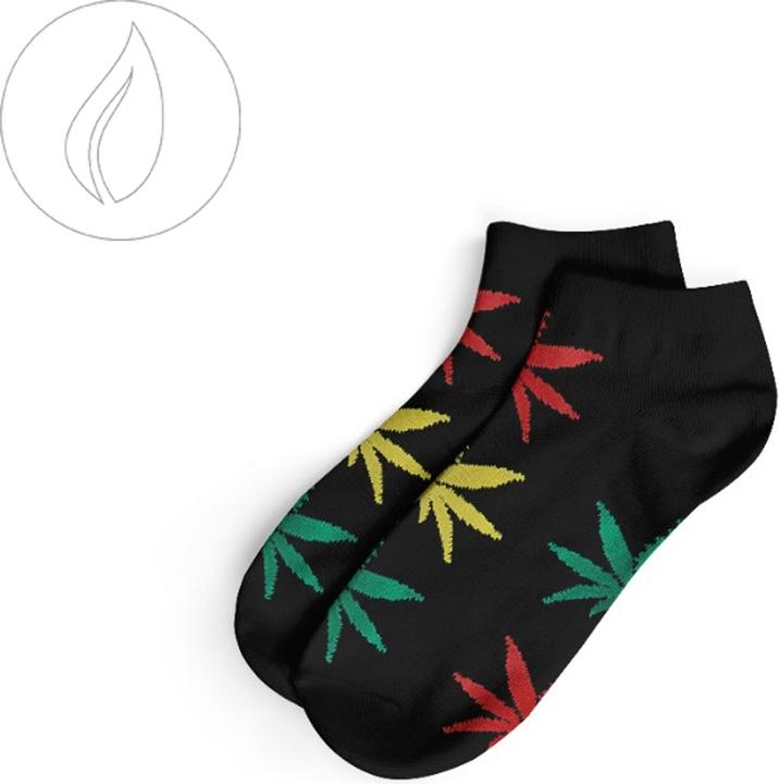 Produktbild R420 Short Socks-Size 40-45 Black/Rasta (40 - 45)
