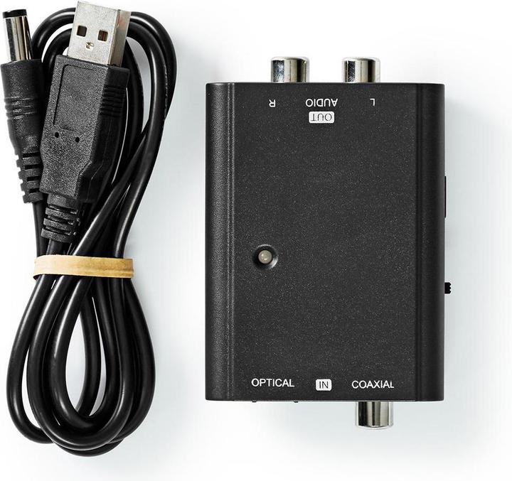 Productafbeelding Nedis Digitale audioconverter 2-weg aansluitingen - Ingang: 1x S/PDIF (RCA) aansluiting / 1x TosLink (0.05 m, Optische)