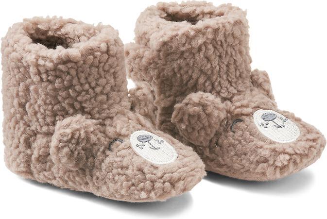 Actual product image La Redoute Collections Plush slippers with Velcro fastener (21)