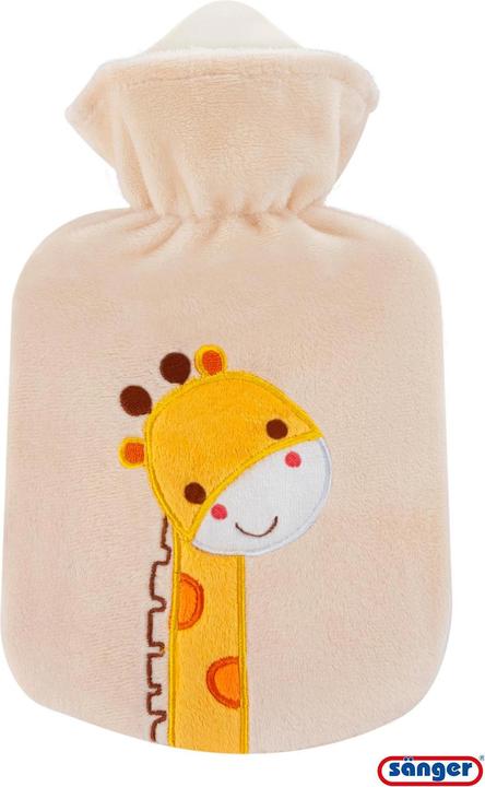 Actual product image Sänger Hot water bottle natural rubber with velour cover giraffe (0.80 l)