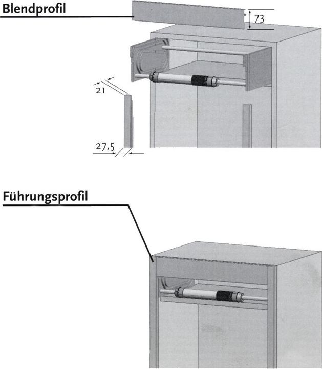 Produktbild Knoke SMART CASE Beschlag-Kassettenmodul, KB 900 mm, Aluminium schwarz (1 Stk.)