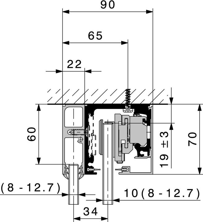 Actual product image HAWA Sliding door fittings -Purolino-PLUS 80