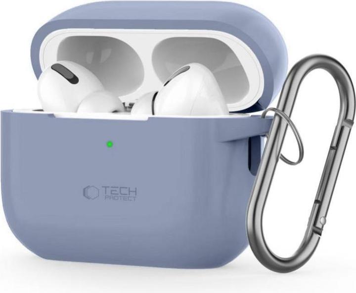 Productafbeelding Tech-Protect Siliconen haak Apple AirPods Pro 1 / 2 hoesje - Blauw (Koptelefoon tas)
