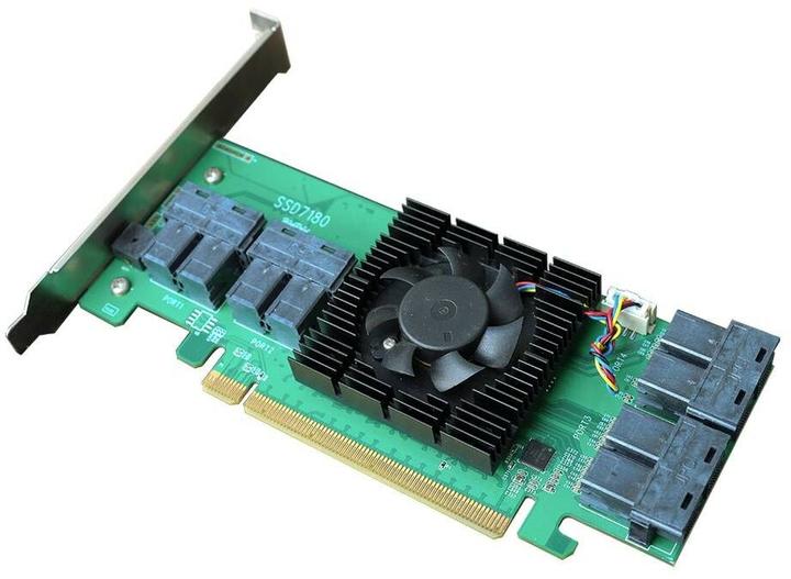 HighPoint Adaptateur de bus hôte Rocket 1180 PCI-Ex16v3 - 8x SFF-8643