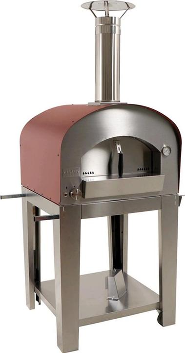 Seven Italy Persefone OutdoorGasofen mit WagenRot (Pizzaofen Gas)