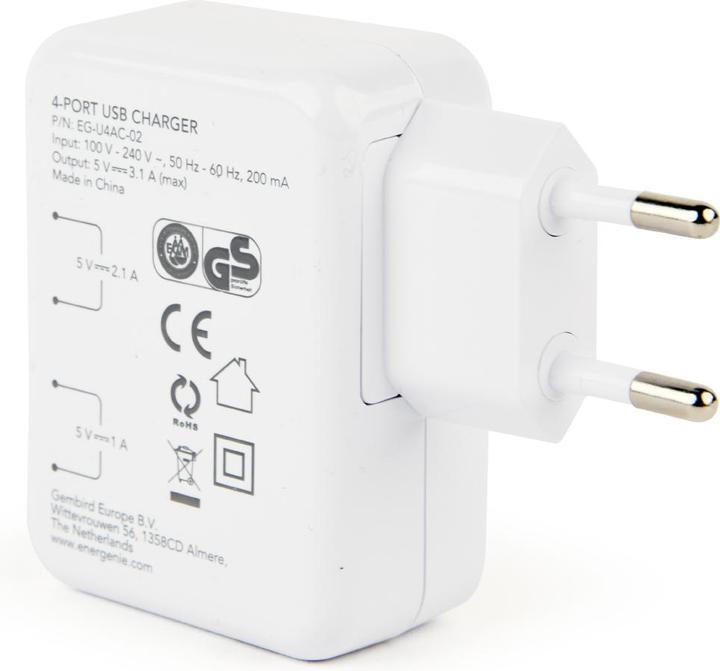 Productafbeelding Energenie USB-lader Uni4fach (15 W)