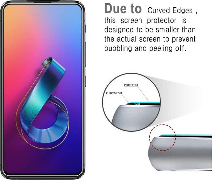 Actual product image Screenguard Asus ZenFone 6 Protective Glass Film Case Friendly Design (1 Piece, Asus Zenfone 6)