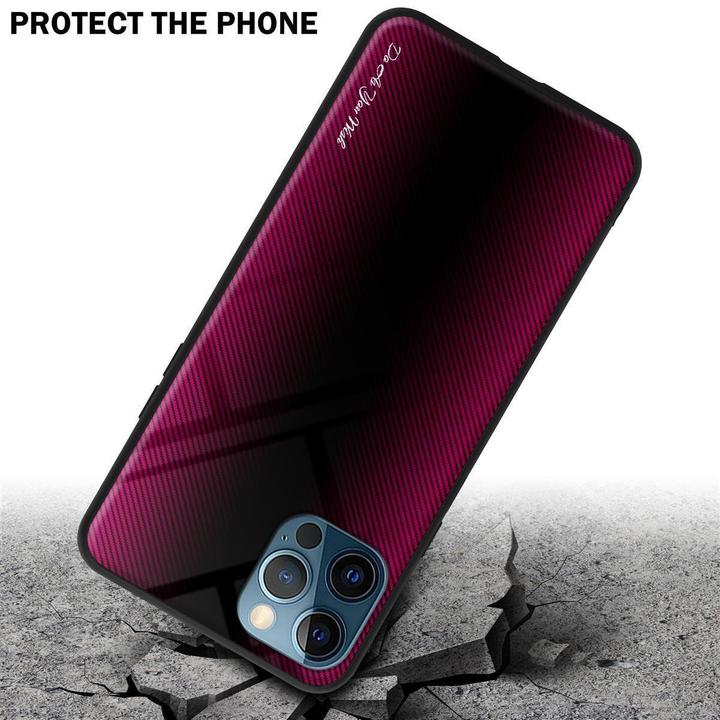 Produktbild Cadorabo TPU Gestreiftes Glas Cover (Apple iPhone 12 Pro Max)