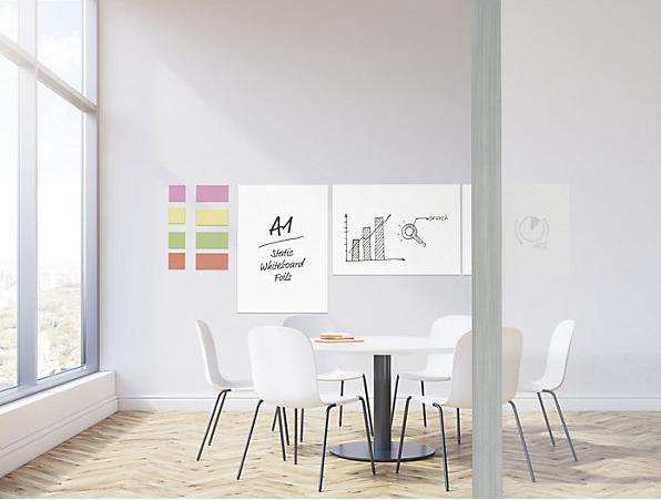 Actual product image Magnetoplan Static Notes, DIN A4, 250 pieces assorted (297 x 210 mm)
