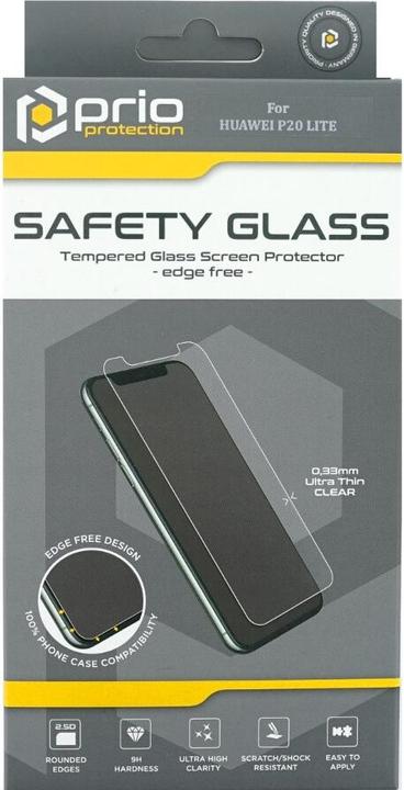 Actual product image prio Screen Protector Glass for Huawei P20 Lite transparent (1 Piece, Huawei P20 Lite)