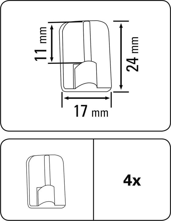 Image du produit Gardinia crochets adhésifs