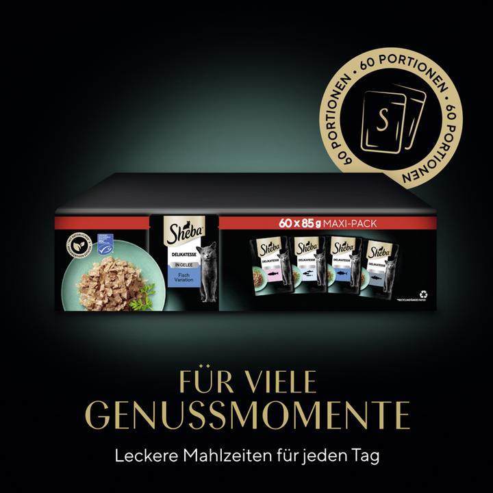 Produktbild Sheba Auswahl Fisch (Adult, 60 Stk., 5100 g)