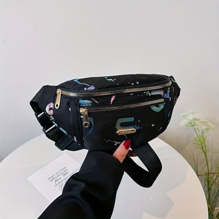 Actual product image Only-Bags.Store Sports belt bag, Oxford fabric belt bag, non-waterproof belt bag with zip fastener