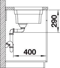 Productafbeelding Blanco Etagon 700-U (Onderbouw gootsteen, 74 cm, 44 cm)