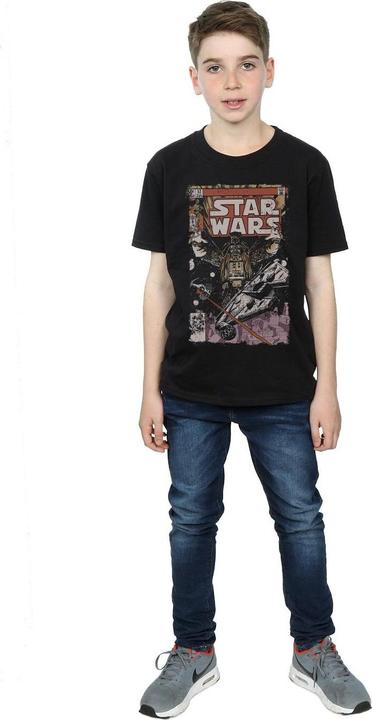 Actual product image Star Wars Boys Millennium Falcon Comic T-Shirt (128)