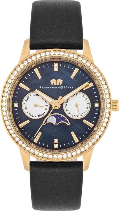 Actual product image Multifunctions Amidala Genuine Leather Yellow Gold - 34088 (Analogue wristwatch, 38 mm)
