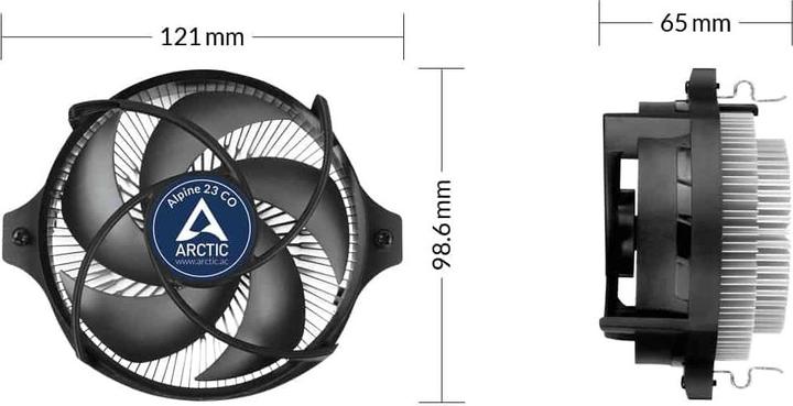 Actual product image Arctic Alpine 23 CO AMD4/AMD3+/AMD2+/FM2/FM1 (65 mm)