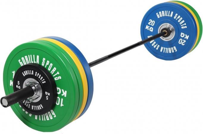 Actual product image Gorilla Sports Bumper Plates Barbell Set (1 x 140 kg)