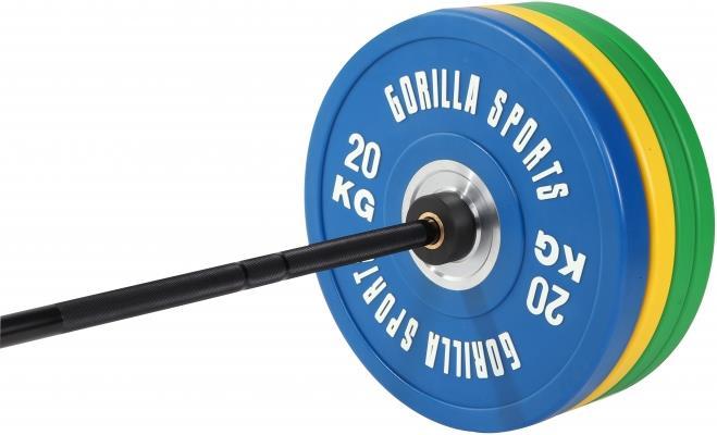 Actual product image Gorilla Sports Bumper Plates Barbell Set (1 x 140 kg)