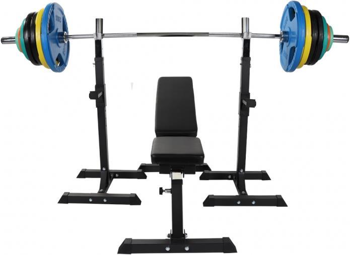 Image du produit Gorilla Sports Ensemble Gripper Olympia, banc de musculation inclus