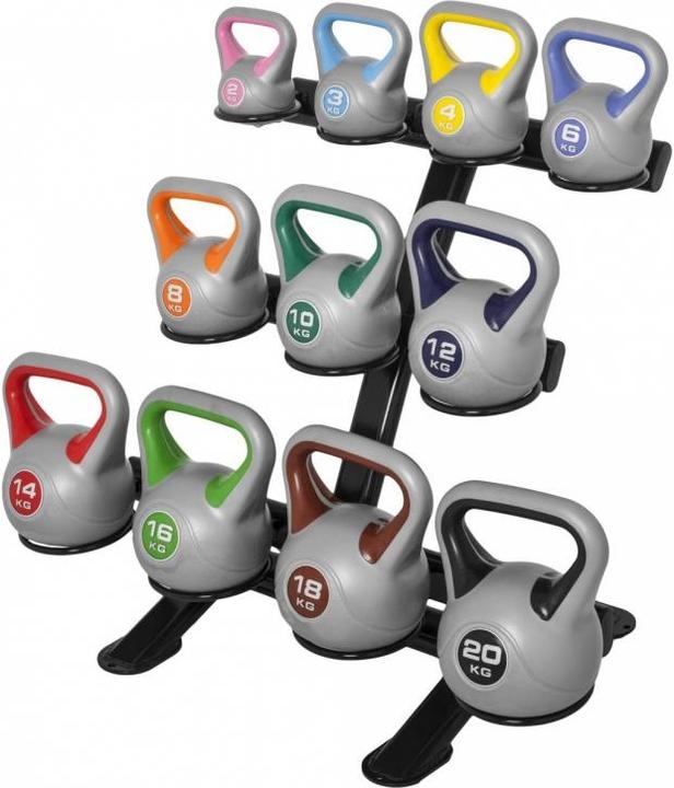Image du produit Gorilla Sports Set Kettlebell Stylisé (1 x 3 kg, 1 x 4 kg, 1 x 6 kg, 1 x 8 kg, 1 x 10 kg, 1 x 12 kg, 1 x 16 kg, 1 x 14 kg, 1 x 18 kg, 1 x 20 kg, 1 x 2 kg)