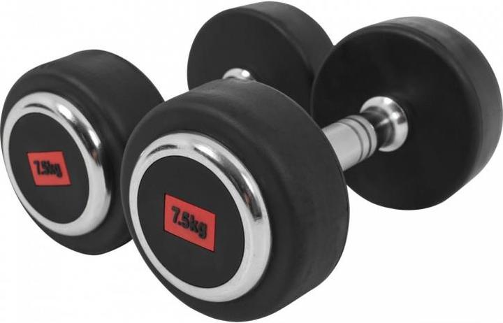 Produktbild Gorilla Sports Kurzhantel Profi Gummi (2 x 7.5 kg)