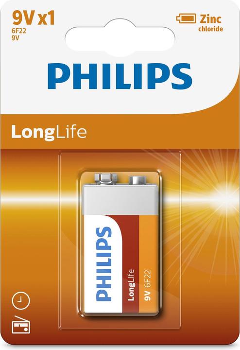 Actual product image Philips LongLife (1 pcs., 9V Block)
