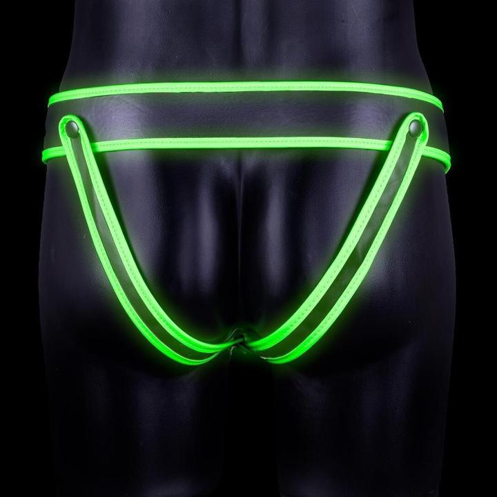 Image du produit Ouch! Striped Jock Strap - GitD/Black - S/M (S/M)