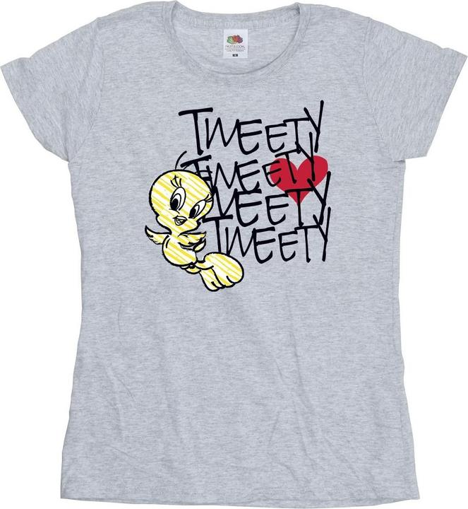Immagine prodotto Looney Tunes Tweety Love Heart Maglietta Donna (M)