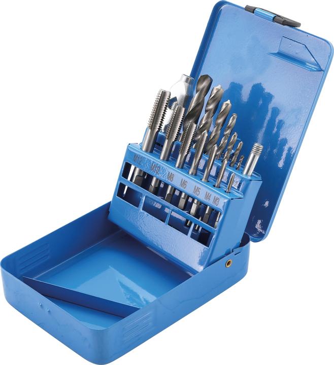 BGS Gewindeschneid-/HSS-Bohrer-Satz M3 - M12 / 2,5 - 10,2 mm