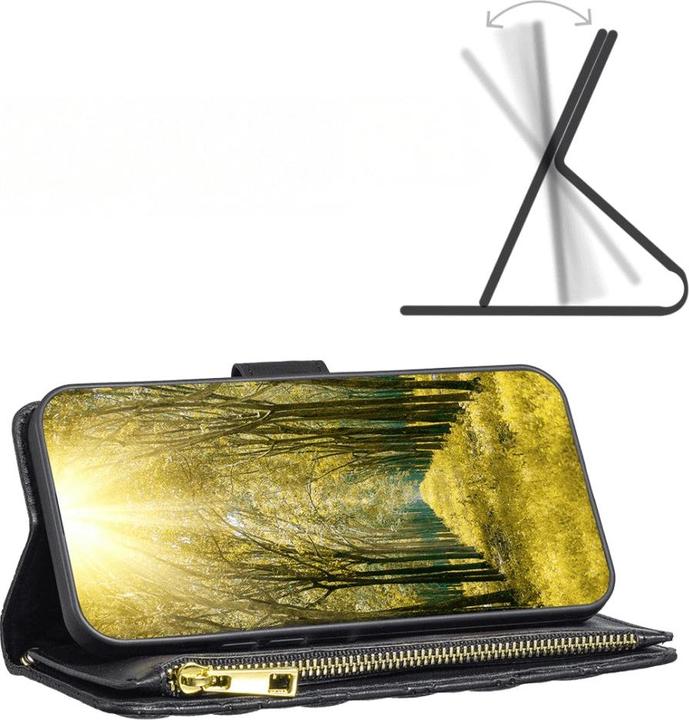 Actual product image Binfen Color Xiaomi Redmi 12C - BINFEN wallet case black (Xiaomi Redmi 12C)