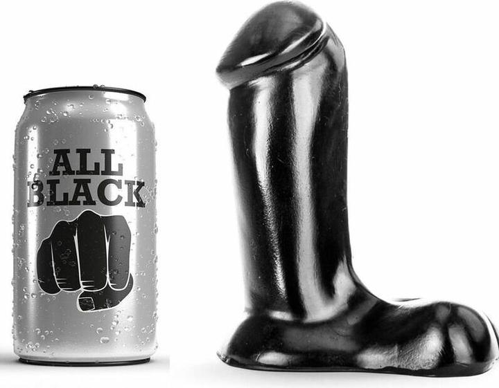 All Black Dildo Nero Realistico 14 cm