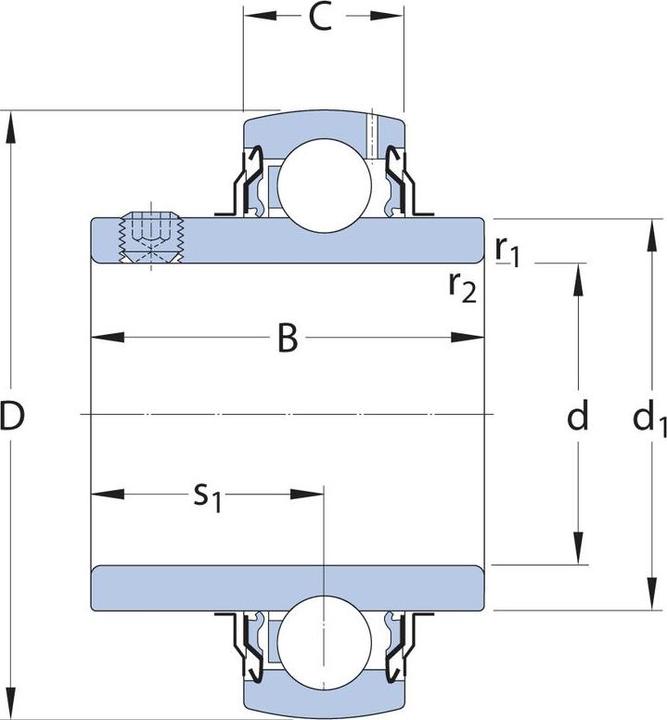 Immagine prodotto SKF Cuscinetto per mandrino YAR208 -2F Ø interno 40 mm Ø esterno 80 mm Larghezza 49,2 mm
