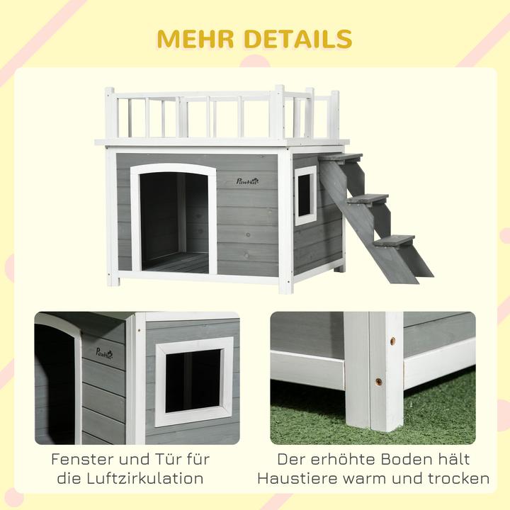 Actual product image PawHut Dog kennel with stairs (Dog house)