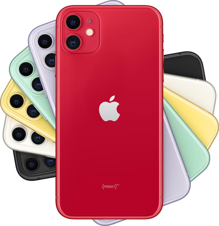 Apple iPhone 11 (64 GB, (PRODUCT)​RED, 6.10", SIM + eSIM, 12 Mpx, 4G)