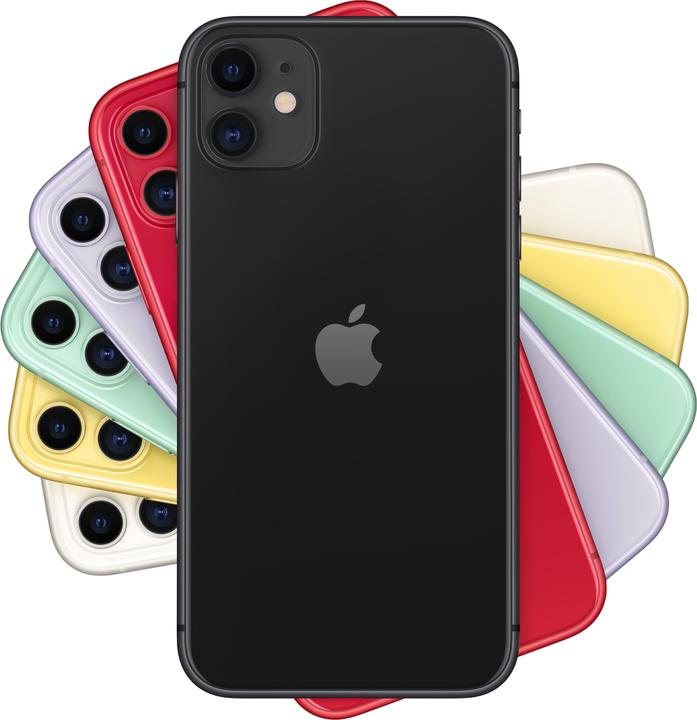 Produktbild Apple iPhone 11 (128 GB, Black, 6.10", SIM + eSIM, 12 Mpx, 4G)