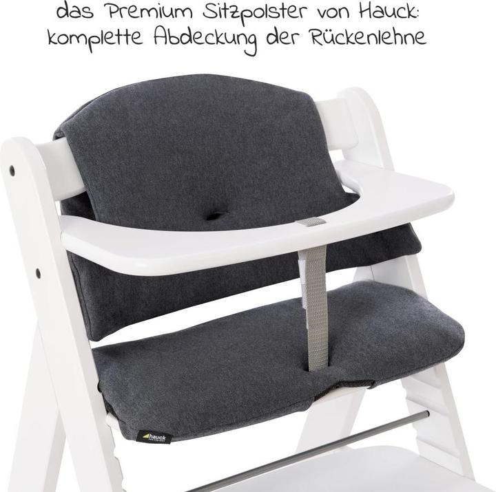 Produktbild Hauck Hochstühle Hochstuhl Alpha Plus Weiss im Sparset inkl. Sitzkissen (Hochstuhl)