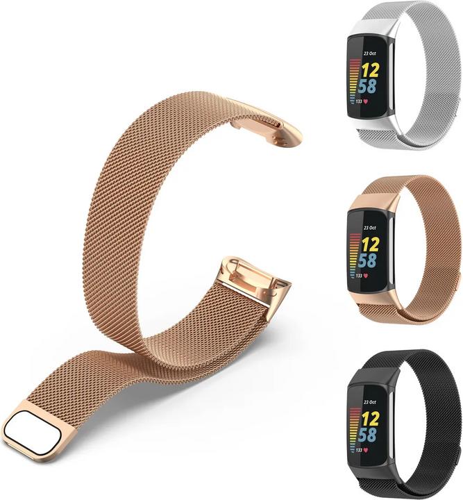 Produktbild PhoneLook Milanaise-Armband aus Stahl in (Grösse L) Vintage gold (Aluminium, 4, Charge 3)