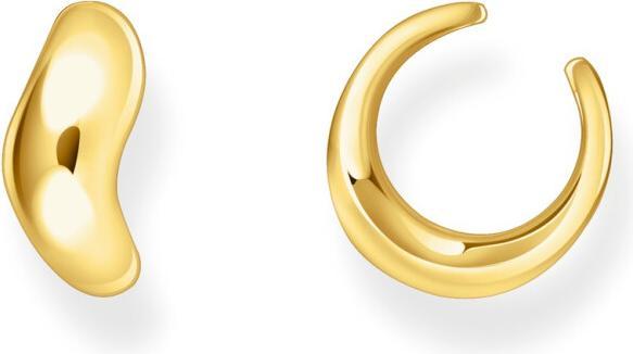 Actual product image Thomas Sabo Earcuff in curved shape (750 yellow gold gilding, 925 sterling silver)