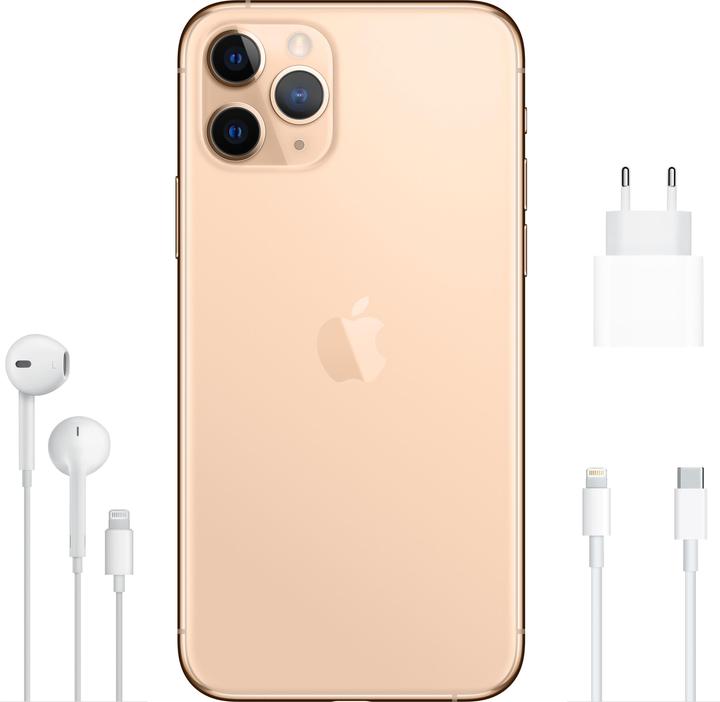Produktbild Apple iPhone 11 Pro (64 GB, Gold, 5.80", SIM + eSIM, 12 Mpx, 4G)
