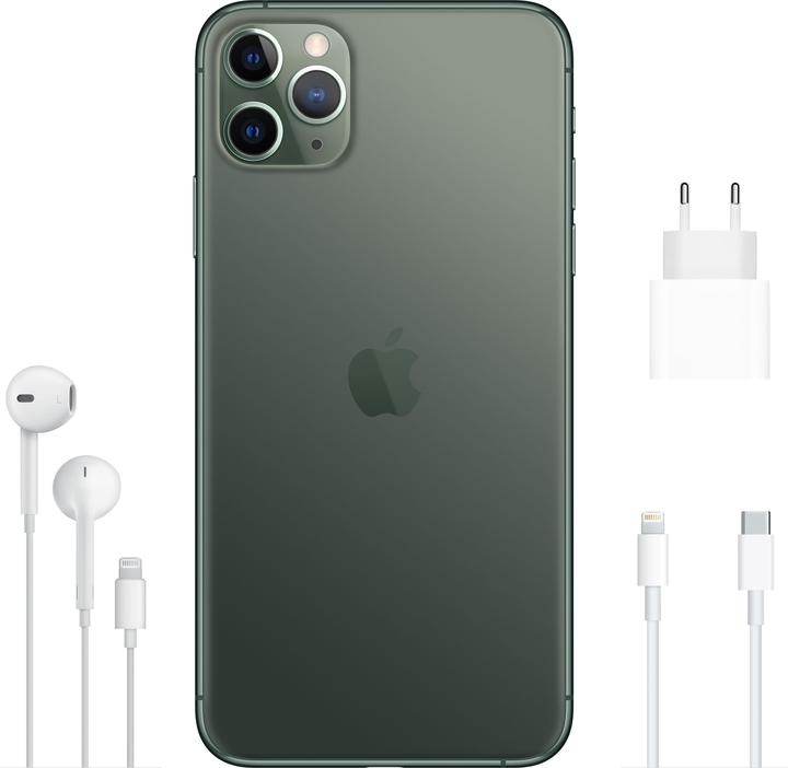 Actual product image Apple iPhone 11 Pro Max (64 GB, Midnight Green, 6.50", SIM + eSIM, 12 Mpx, 4G)