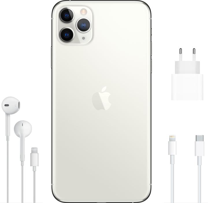 Image du produit Apple iPhone 11 Pro Max (256 Go, Silver, 6.50", SIM + eSIM, 12 Mpx, 4G)